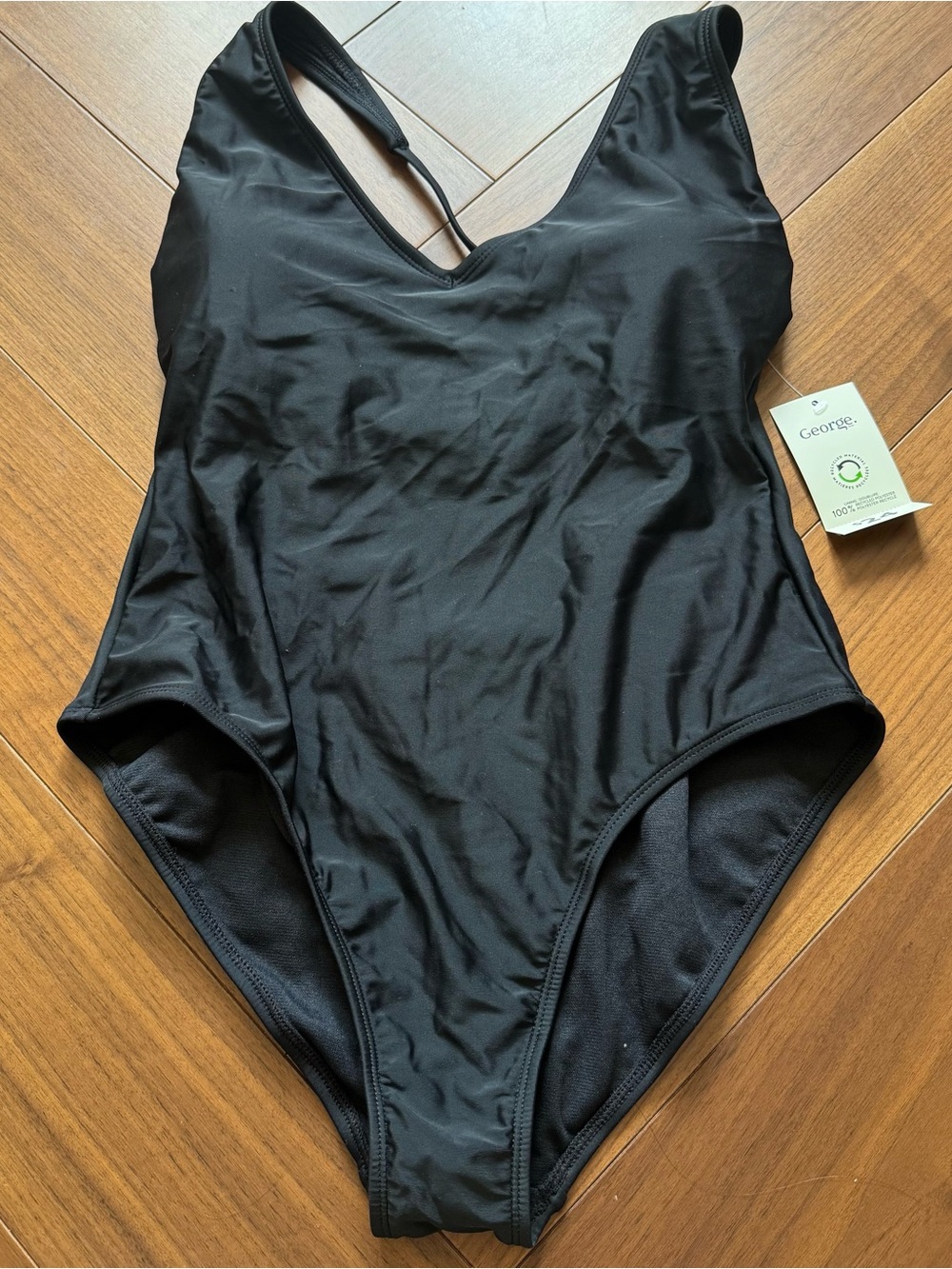 George Black Scoop-Neck One-Piece Swimwear